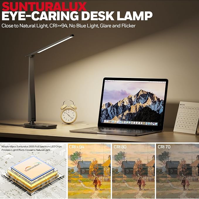 Honeywell LED Desk Lamp for Home Office, Eye-Caring Light - Image 3