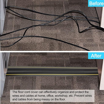 6FT Floor Cord Cover-Cord Cover Floor, Power Cable Protector Soft Extension - Image 8