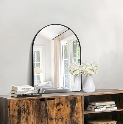 GLASHOM 20"x28" Black Arched Mirror - Image 2