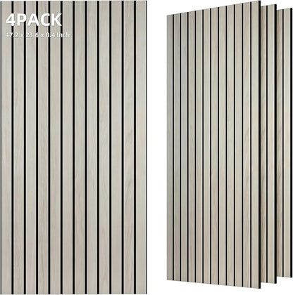 TO-TH Wood-Look Acoustic Panel, 4 Pack 47.2” x 23.6” Soundproof Wall Panels by TO-TH