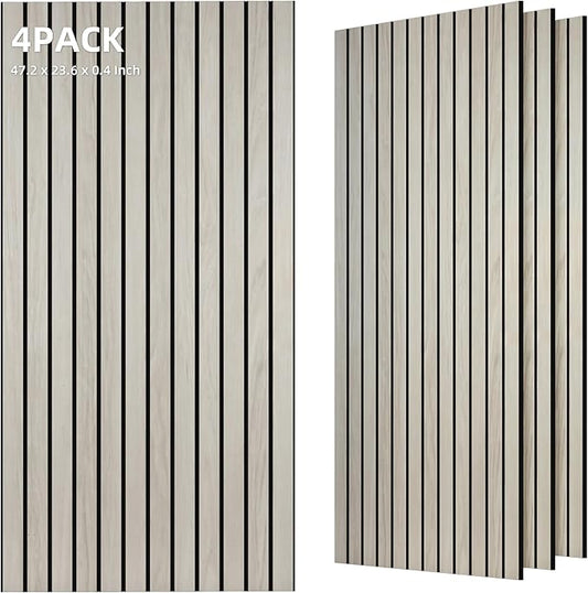 TO-TH Wood-Look Acoustic Panel, 4 Pack 47.2” x 23.6” Soundproof Wall Panels by TO-TH