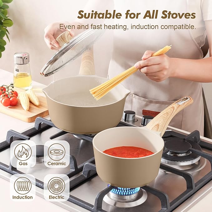 SENSARTE Ceramic Nonstick Sauce Pan - Image 4