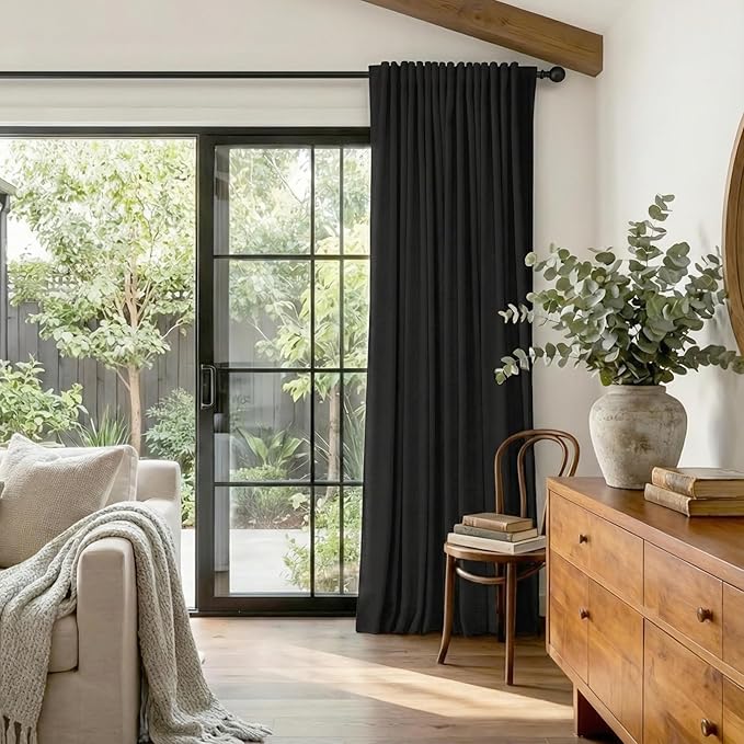 100% Blackout Shield Linen Blackout Curtains - Image 5