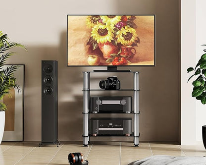 FITUEYES 4-Tier Media Stand Audio/Video Component Cabinet - Image 6