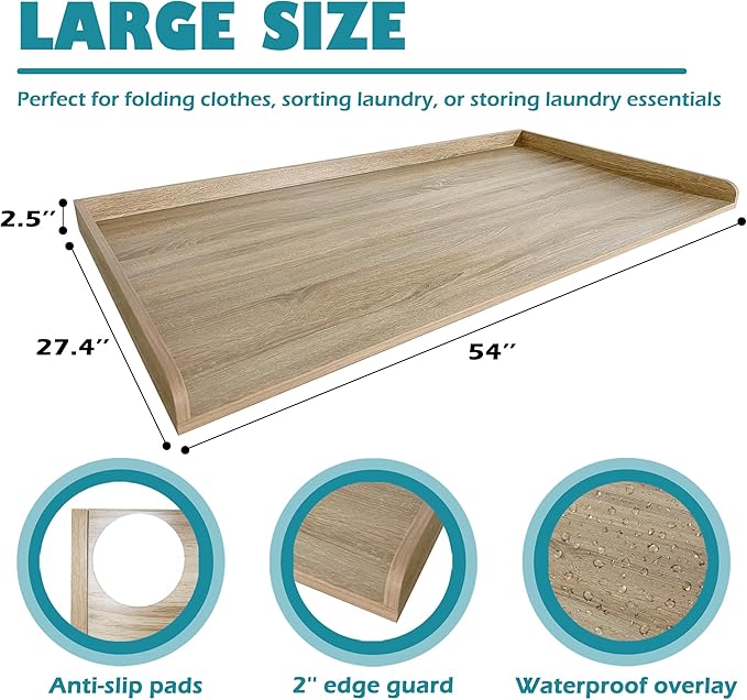 Royxen Laundry Countertop Solid Wood, Countertop - Image 3