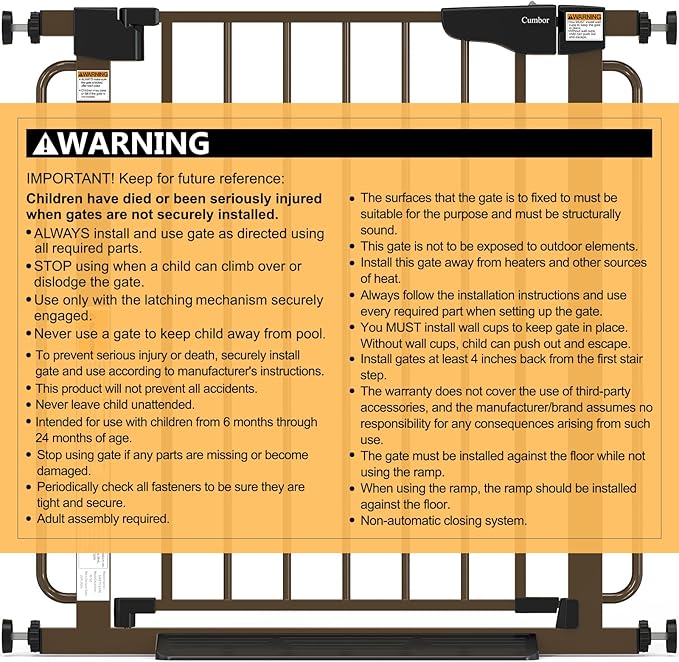 Cumbor 29.7-57" Extra Wide Baby Gate - Image 9