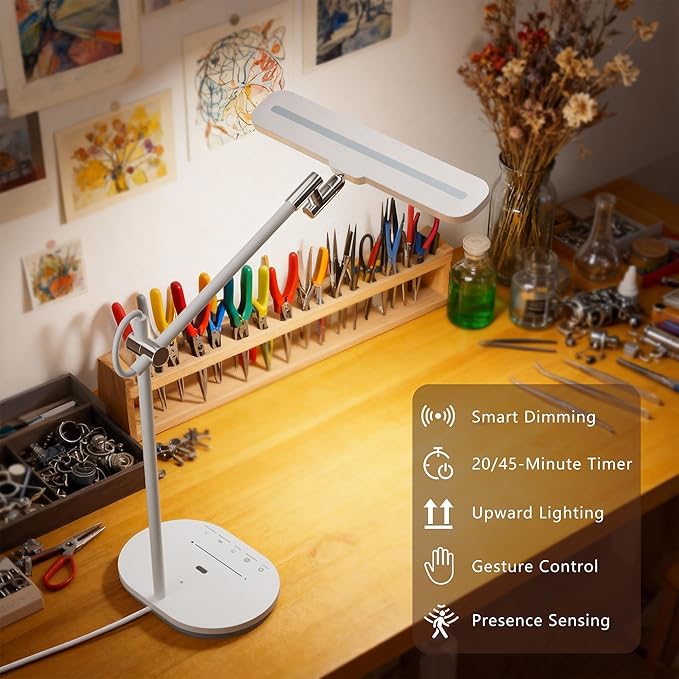 Newkana LED Desk Lamp with CRI 98, Advanced Eye-Caring Bright Desk Light - Image 4