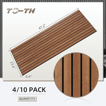TO-TH Wood-Look Sound Panels, 4 Pack 47.2” x 23.6” Soundproof Wall Panels - Image 5