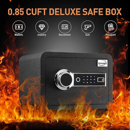 Tenamic Biometric Fingerprint Safe Box 0.85 Cubic Feet Fireproof Waterproof - Image 2