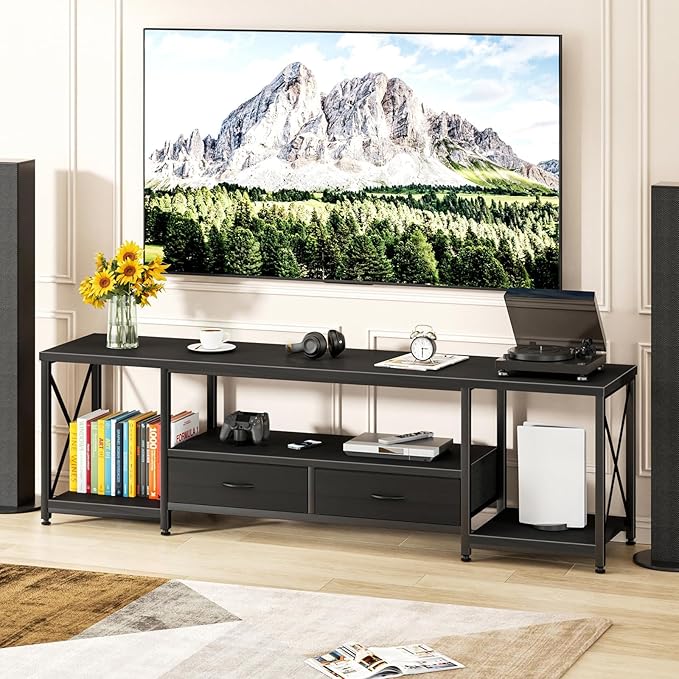 GYIIYUO TV Stand with Fabric Drawers - Image 6