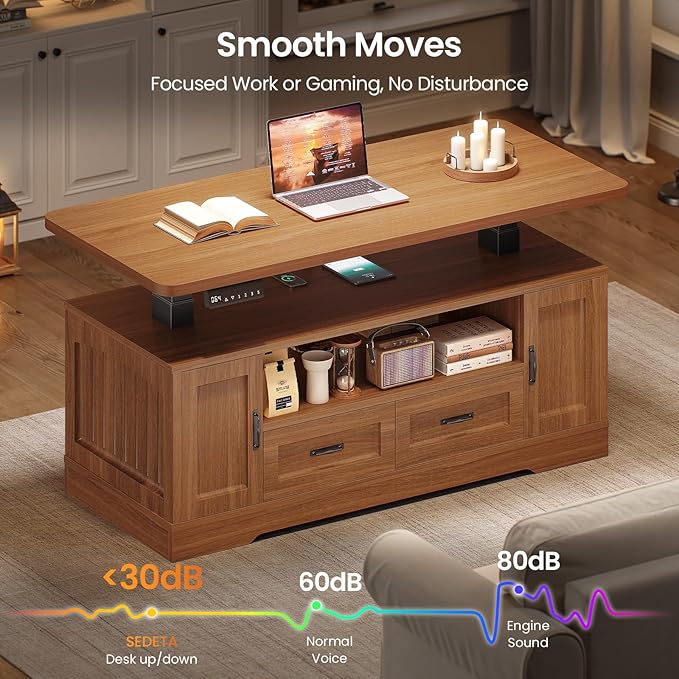 SEDETA 47.2" Electric Standing Coffee Table - Image 9