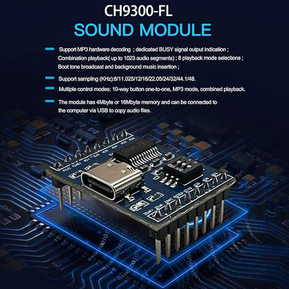 XLW Voice Playback Module, 16M Sound Board MP3 Music Player - Image 2