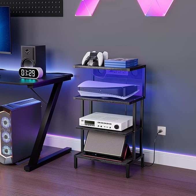 Aquzee Game Console Shelf, 4-Tier Video Gaming Consoles Stand - Image 2