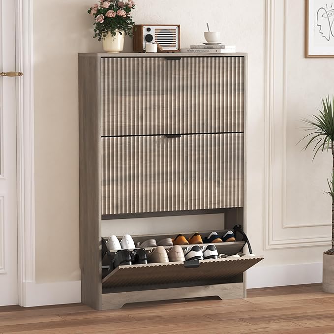 Shoe Cabinet Storage for Entryway by HUANLEGO