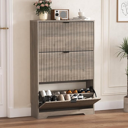 Shoe Cabinet Storage for Entryway by HUANLEGO