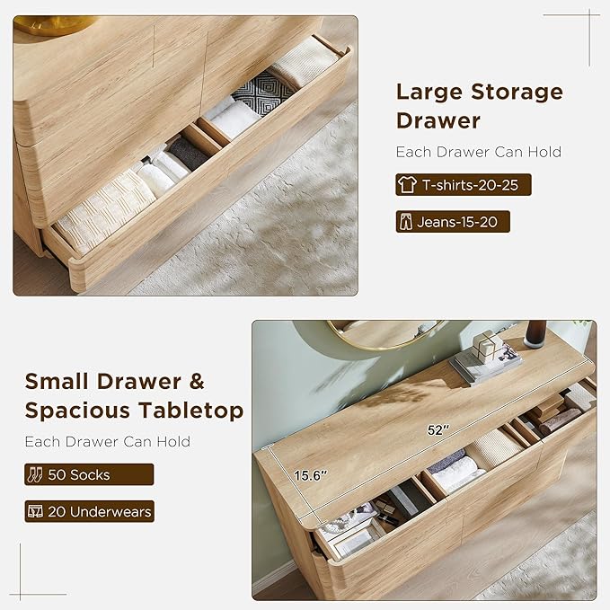 JXQTLINGMU 9 Drawer Dresser for Bedroom, Chest of Drawers TV Stand for Living - Image 3