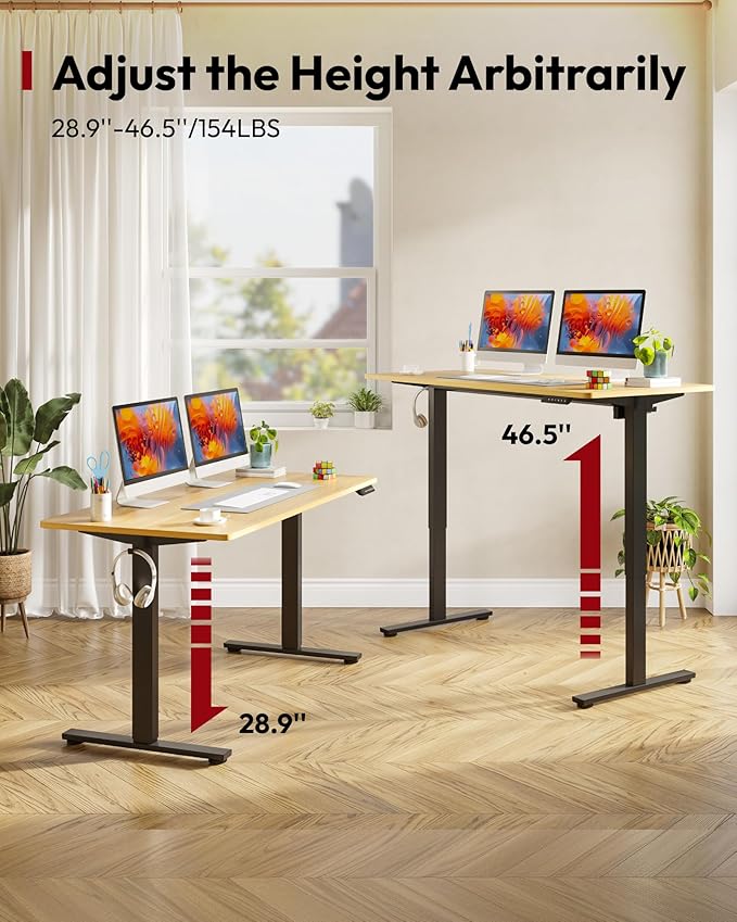 SANODESK Electric Standing Desk 55 x 28 Inches Whole-Piece Desktop Height - Image 8