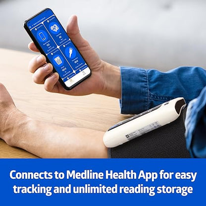 Medline Bluetooth Blood Pressure Monitor, Attached Universal Upper Arm Cuff - Image 3