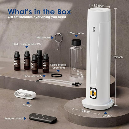 Waterless Scent Diffuser – 1200 Sq Ft Coverage, Essential Oil Diffuser - Image 7