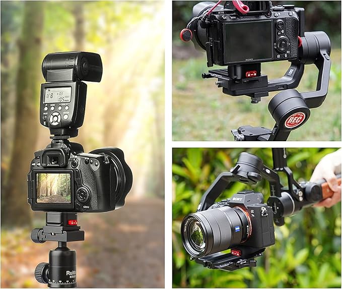 Quick Release Plate, Camera Tripod Mount Arca Swiss QR Plate Fast Claw Clamp - Image 3
