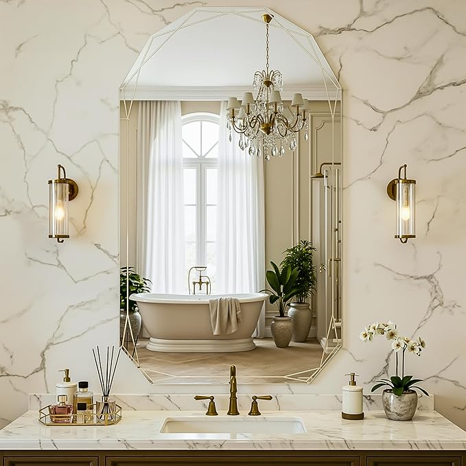 Suidia Bathroom Mirror, Frameless Bathroom Mirror - Image 8