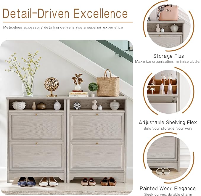 Chogori Wood Shoe Storage Cabinet - Image 6