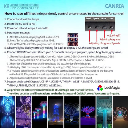 CANRIA K8 ARTNET+DMX CONSOLE LED CONTROLLER, Suitable - Image 4