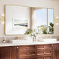 TokeShimi 72x36 Brushed Gold Bathroom Mirror, Tempered Glass, Bathroom Wall by RefinedBathroomAccessories