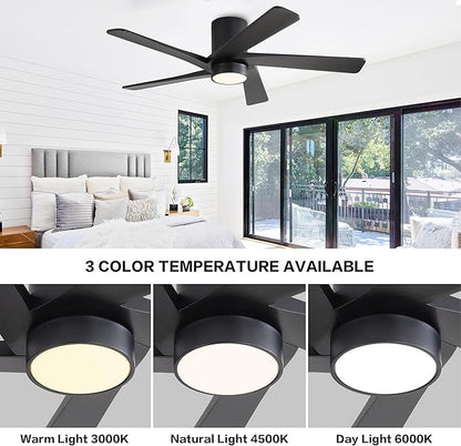 WINGBO 48 Inch Flush Mount DC Ceiling Fan - Image 5