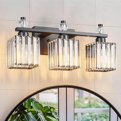 FDPBY Sand Black Bathroom Vanity Lights Crystal Vanity Light Bathroom Lighting by FDPBY