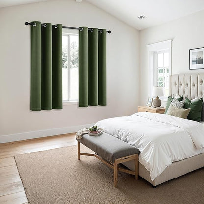 MIULEE Olive Green Blackout Curtains - Image 6