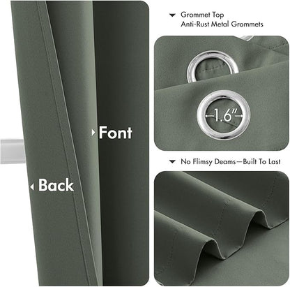 MIULEE Dark Mallard Blackout Curtains - Image 4