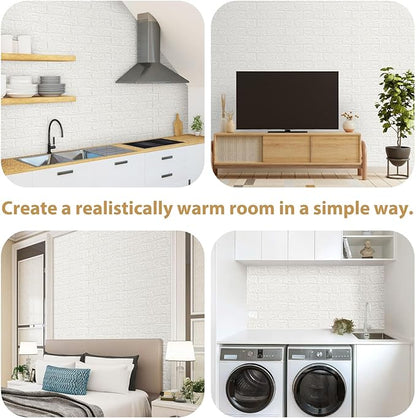 JOLOV 20 PCS 3D Wall Panels Peel and Stick - Image 7