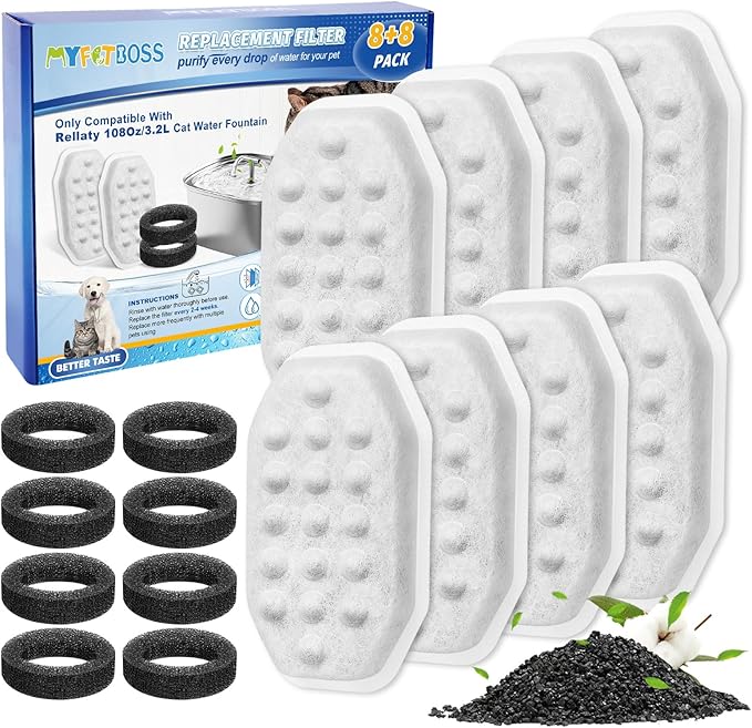Pet Water Fountain Filters Compatible by MyfatBOSS