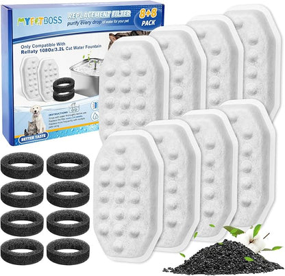 Pet Water Fountain Filters Compatible by MyfatBOSS