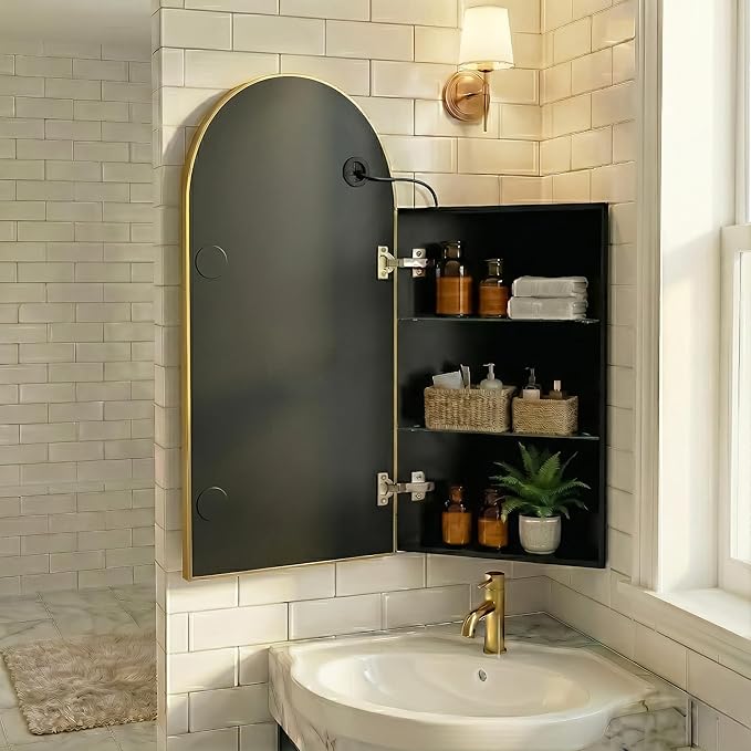 LED Corner Medicine Cabinet - Image 8