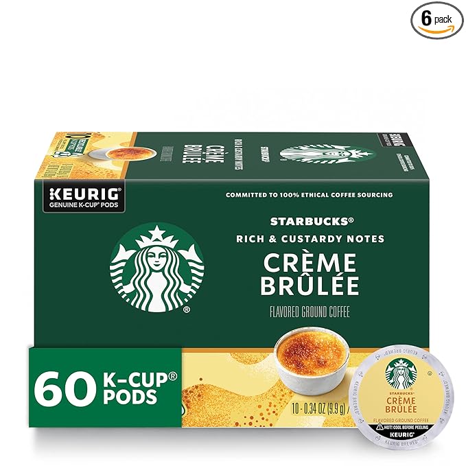 Starbucks K-Cup Coffee Pods, Flavored Hot or Iced Coffee, Crème Brûlée by StarbucksbyNespresso