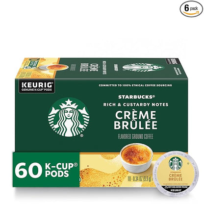 Starbucks K-Cup Coffee Pods, Flavored Hot or Iced Coffee, Crème Brûlée by StarbucksbyNespresso