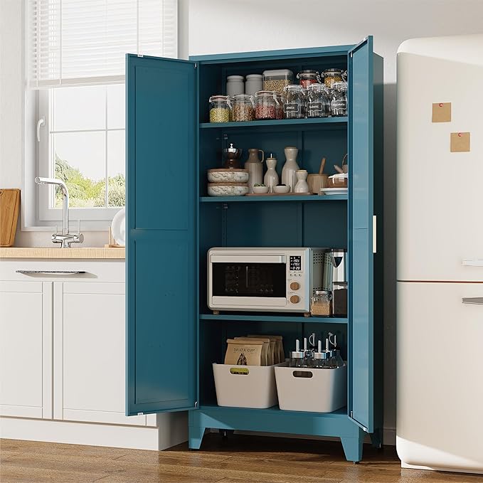 61" Tall Pantry Cabinet, Kitchen Pantry Storage Cabinets - Image 5