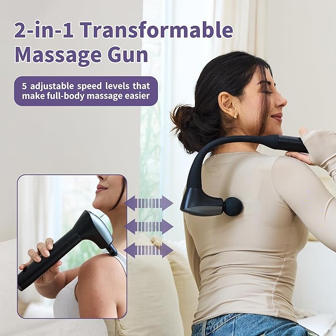 CAREKING 2-in-1 Detachable Muscle Massage Gun Deep Tissue - Image 2