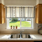 Coral Fish Boho Kitchen Window Valance Geometric Window Treatment Tiers for Bathroom with Black Ethnic Patterns & Fringe Macrame, Rod Pocket Small Curtain for Light-Filtering, 59" W x 20" L, 1 Panel