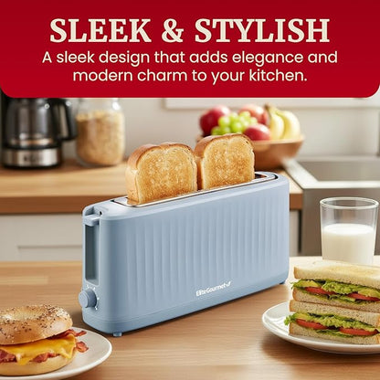 Elite Gourmet ECT2517OX SLIMTOAST™ 2-Slice, Long Slot Toaster, Cool-touch Body - Image 2