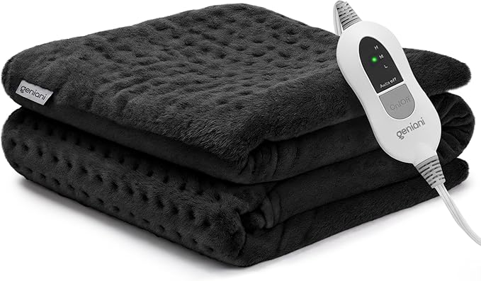 GENIANI Electric Heating Pad for Back Pain & Cramps Relief, Electric Throw by GENIANI