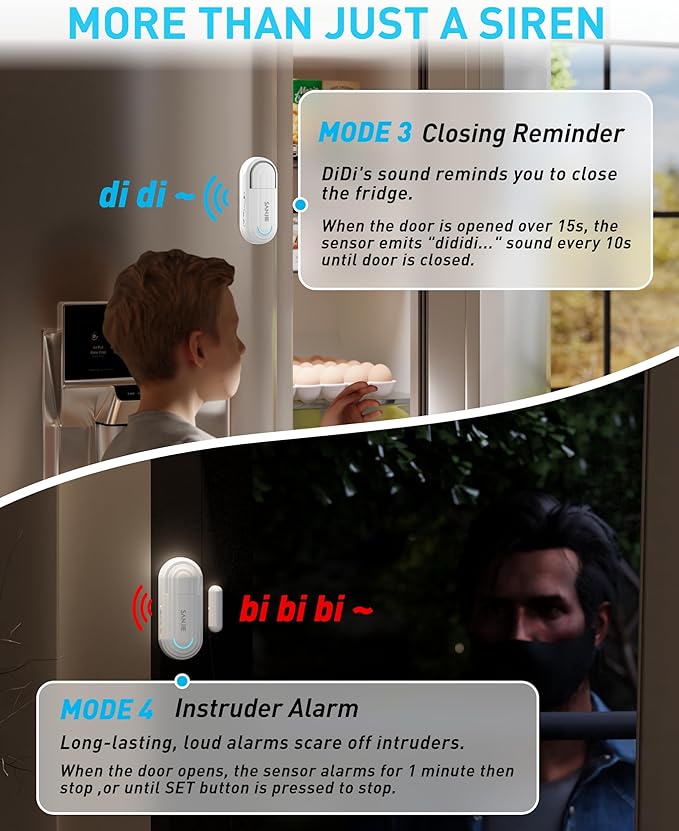 Sanjie Door Alarms for Kids Safety/Home Security/Dementia, Pool Door Alarm - Image 4