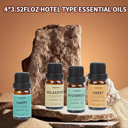 BOHOFAM Fireplace Essential Oil Aroma Diffuser, Flame Air Humidifiers 300ML - Image 5