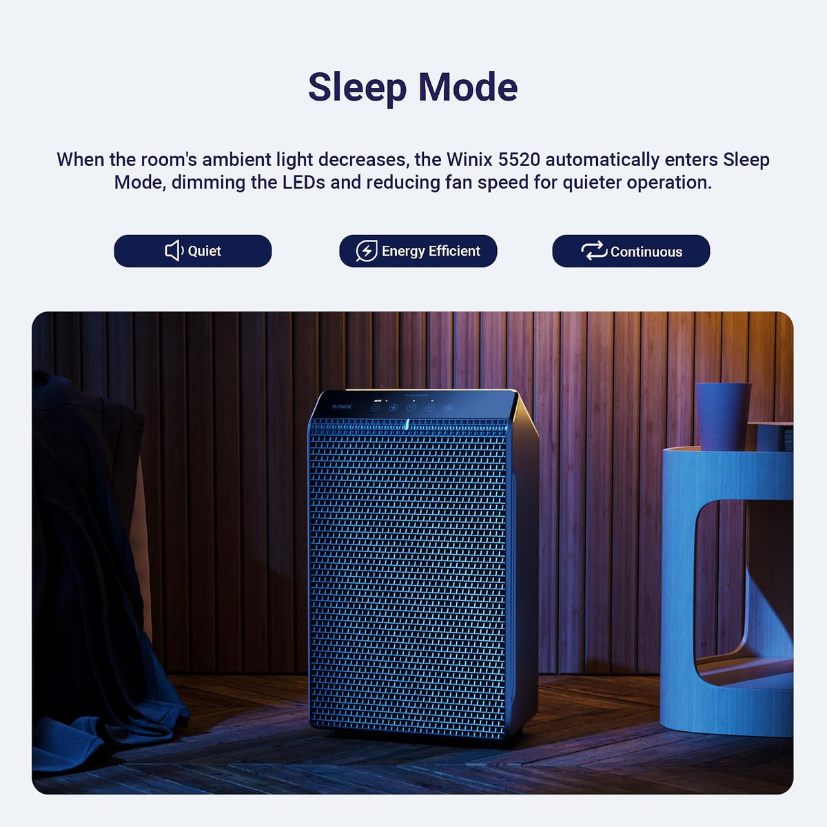 winix 5520 air purifier for home large room on a desk or shelf