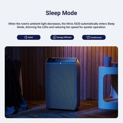 winix 5520 air purifier for home large room on a desk or shelf