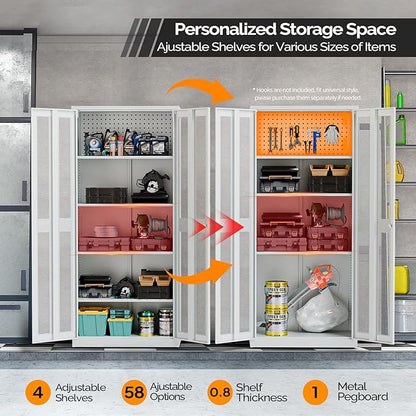 VINGLI Metal Garage Storage Cabinet - Image 5