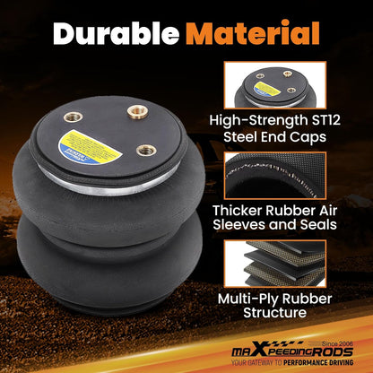 maxpeedingrods 5000 lbs rear air suspension bags kit shown in use
