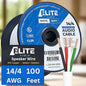 Elite 14/4 Speaker Wire 100ft, UL Listed, by InfinityCableProducts